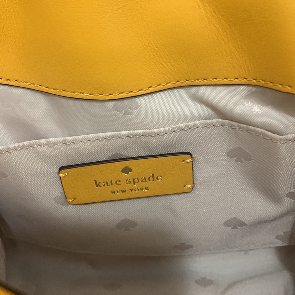 Kate spade Medium Flap Shoulder Bag- Yellow - Picture 6 of 12